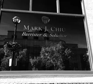 Mark J. Chiu Barrister & Solicitor window sign